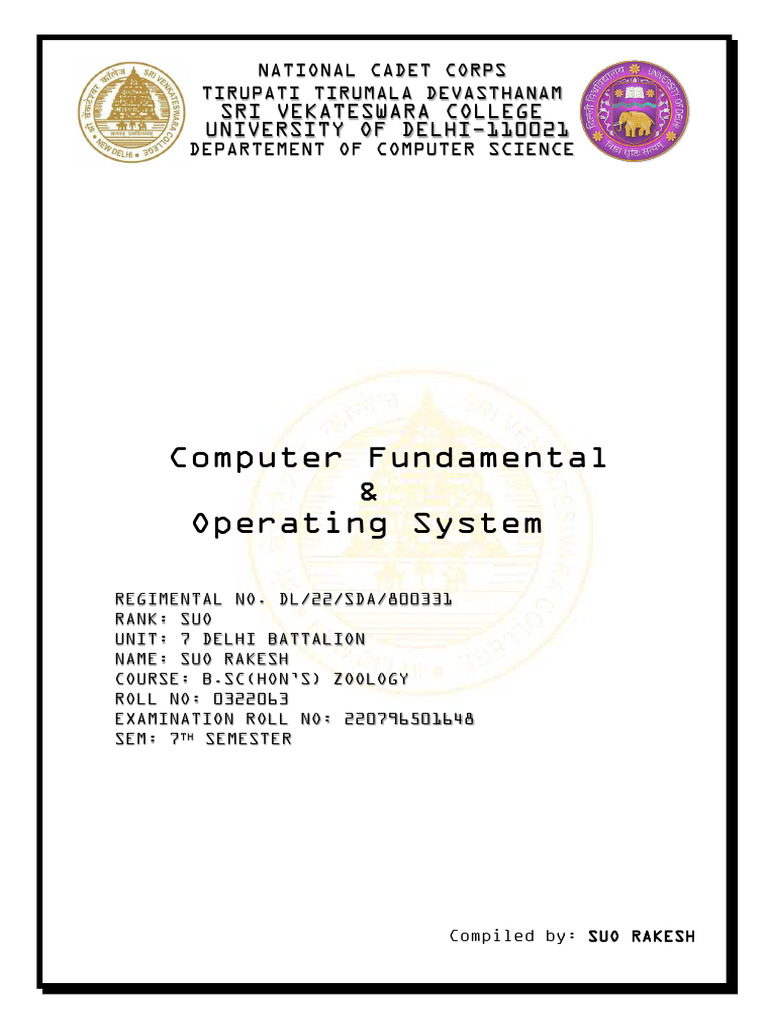 Computer-Fundamental by RAKESH | PDF | Operating System | Booting