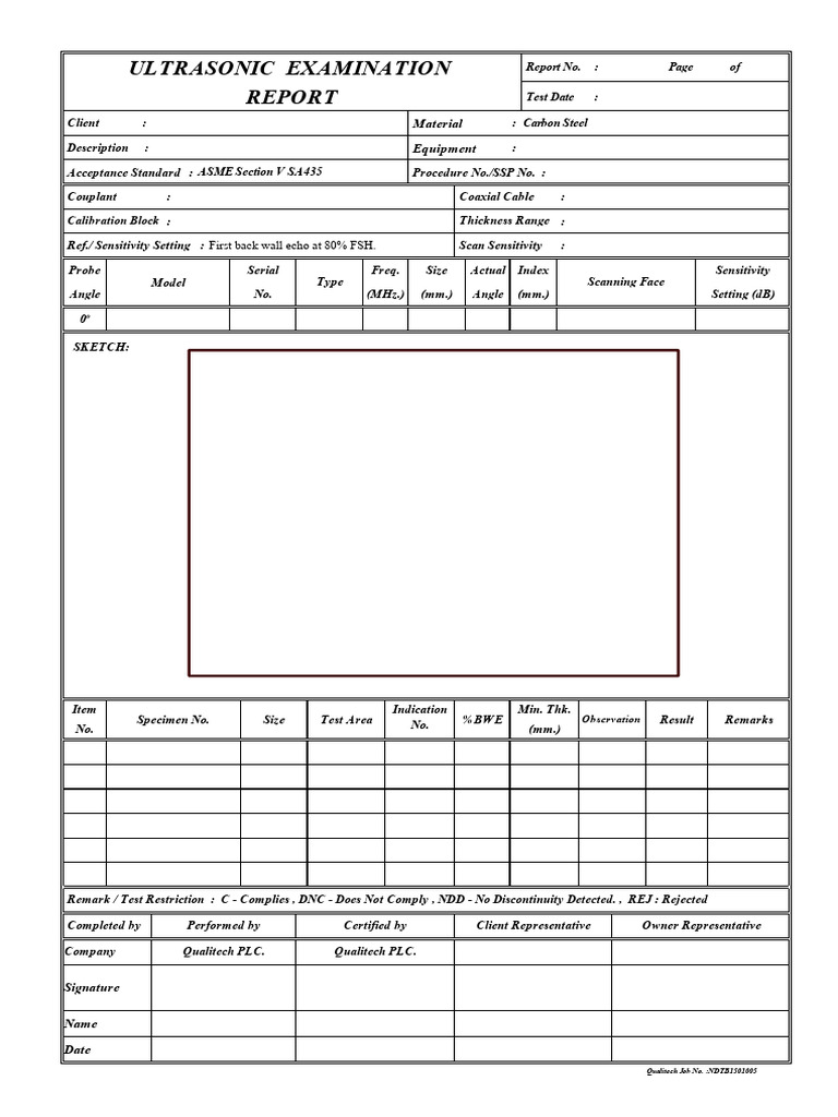 Example UTL Report | PDF