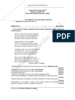 SUBIECT Simulare Bac2011 Limba Si Literatura Romana Iasi PDF
