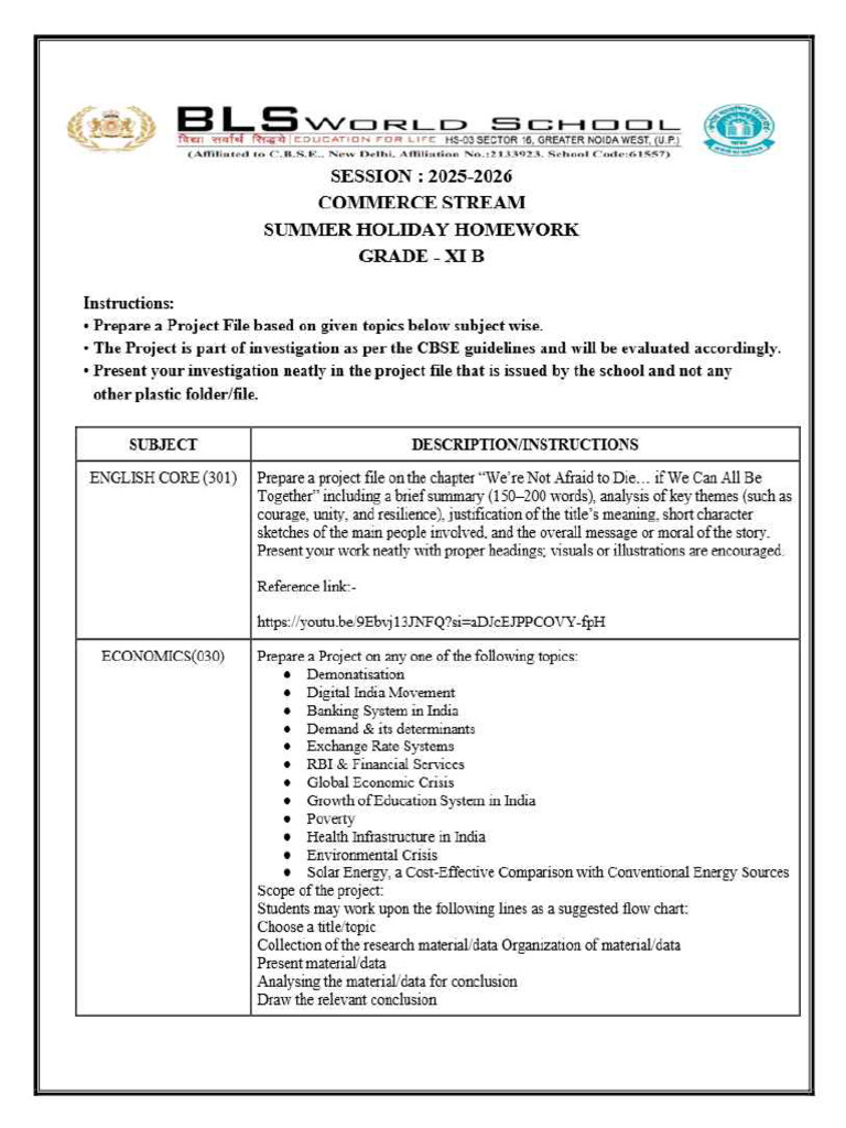 GR 11 B - Summer Holiday HW 25-26-13_11zon | PDF