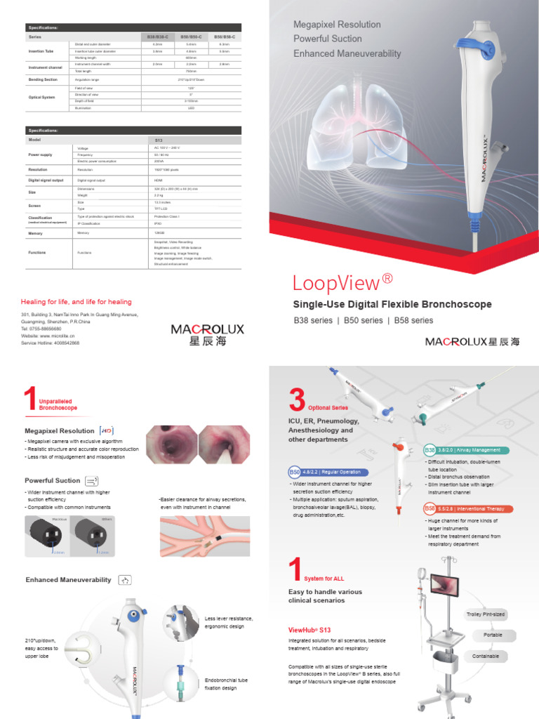 Brochure-LoopView® B Series Single-Use Digital Flexible Bronchoscope-S ...
