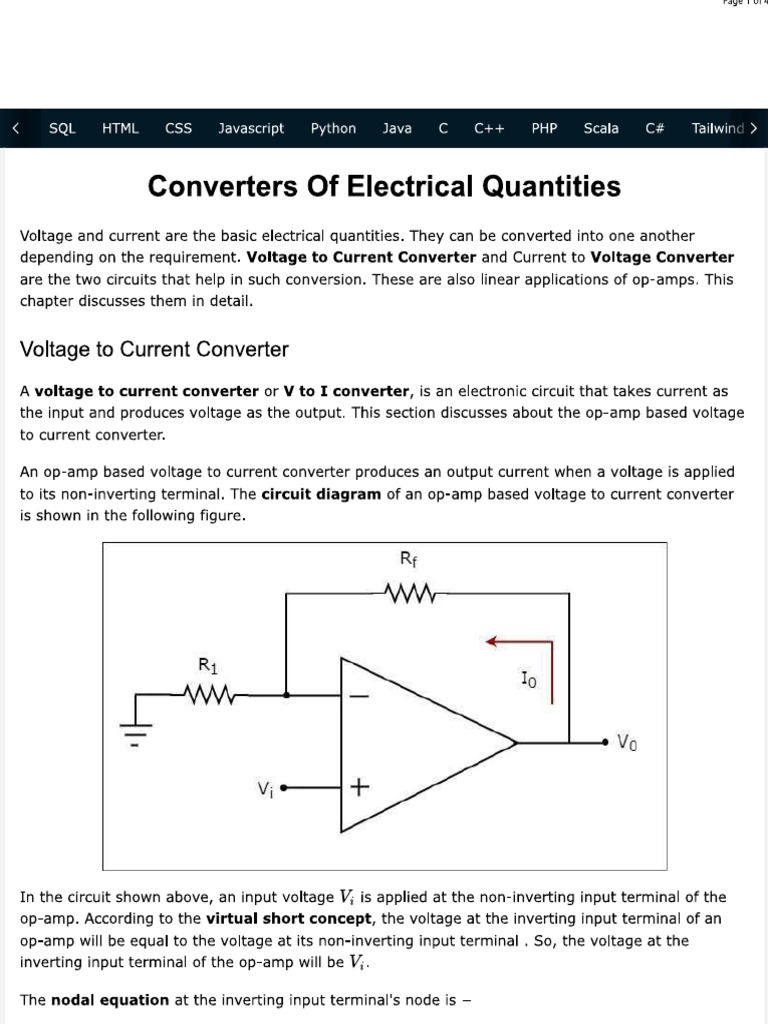 Lec-10 VI and IV Converters | PDF