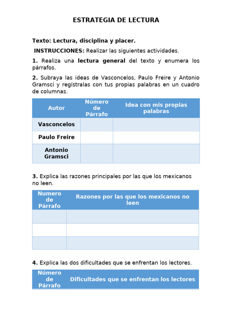 Importancia de la lectura en niños | PDF