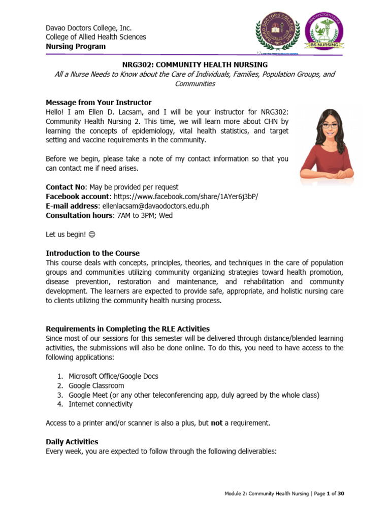 Community Health Nursing Course Overview | PDF | Epidemiology ...