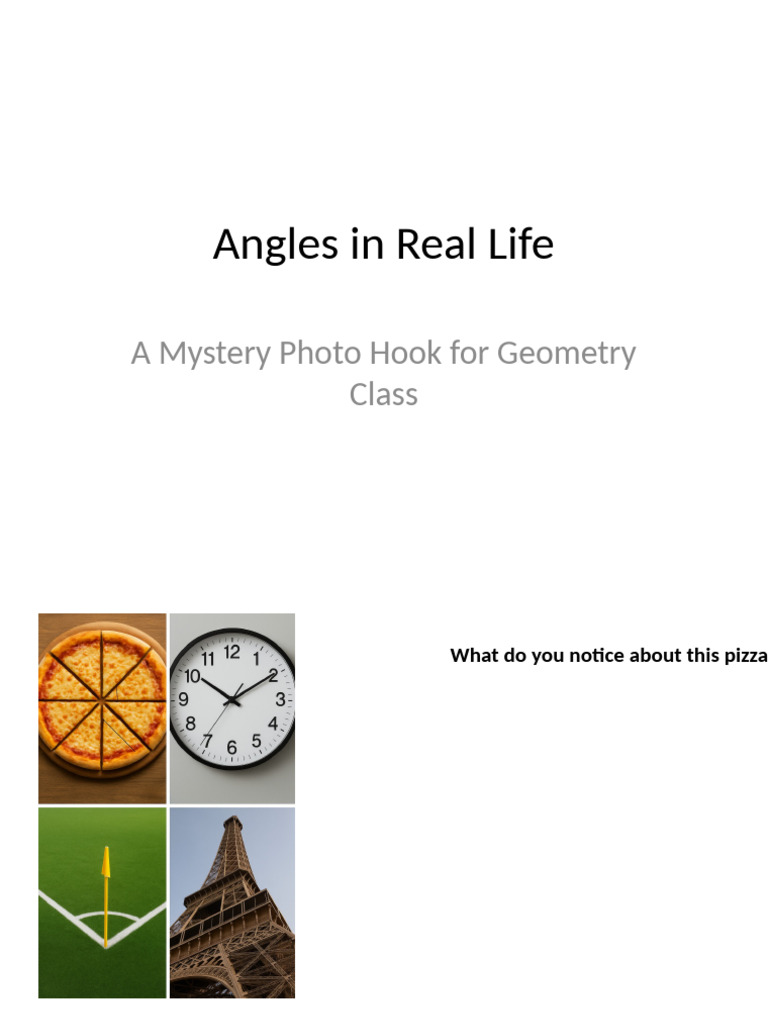 Real-Life Angles in Geometry Class | PDF
