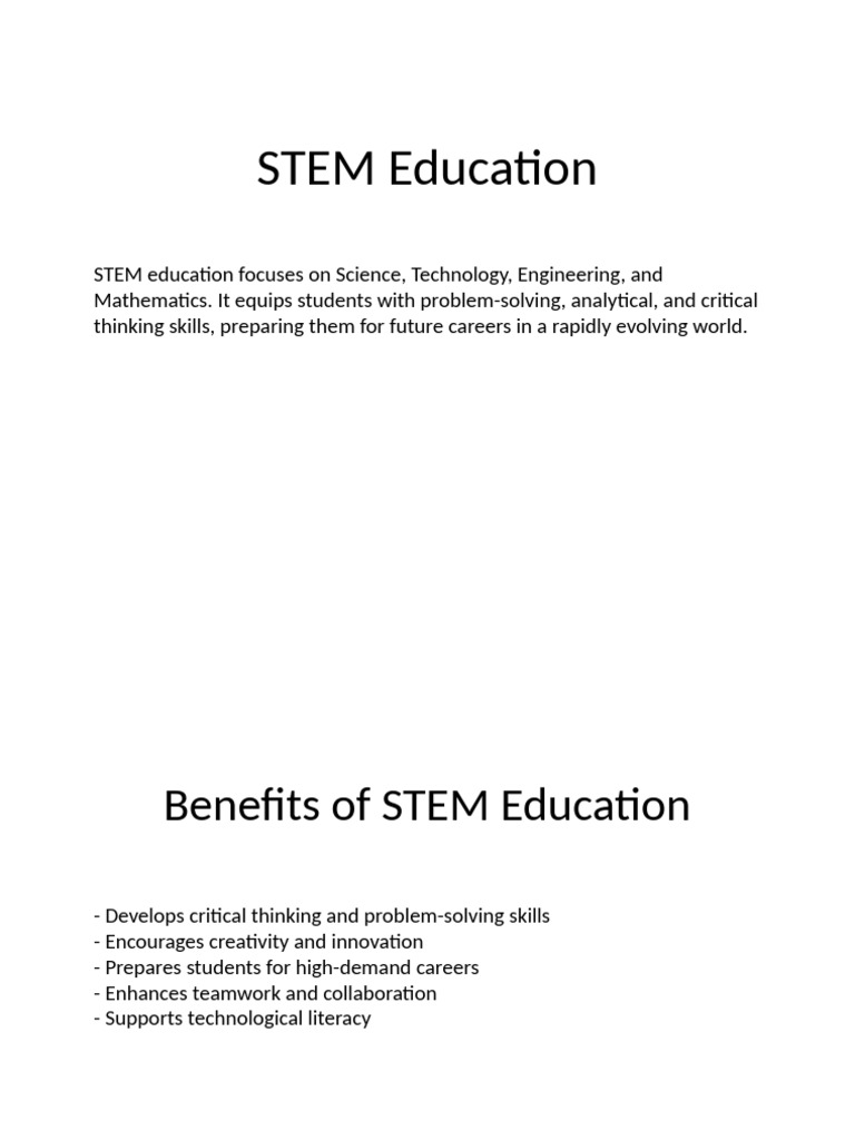 STEM Education Presentation | PDF