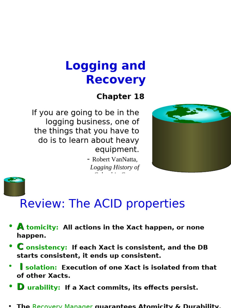 Logging and Recovery in Databases | PDF | Databases | Data Management