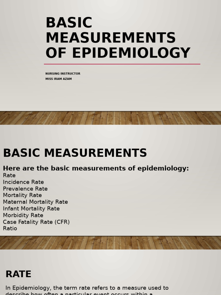 Essential Epidemiology Measurements | PDF | Mortality Rate | Prevalence