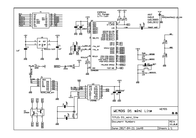 SCH d1 Mini Lite v1.0.0 | PDF