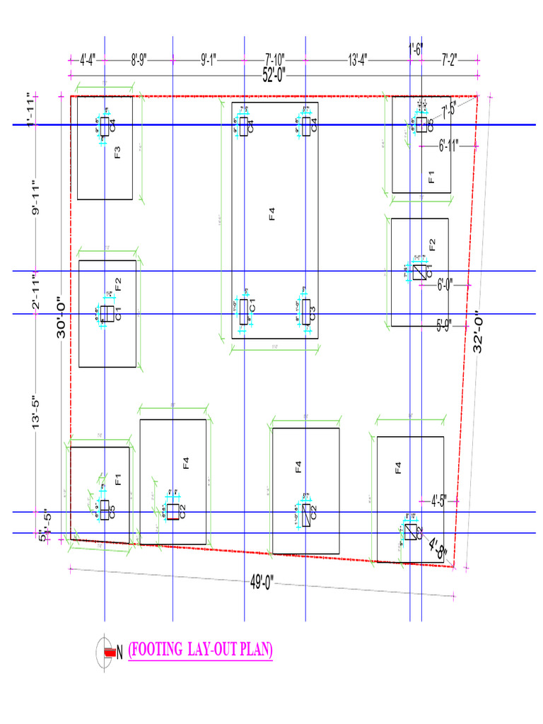 Footing Layout 10-04-25-Model | PDF | Chess Theory | Chess
