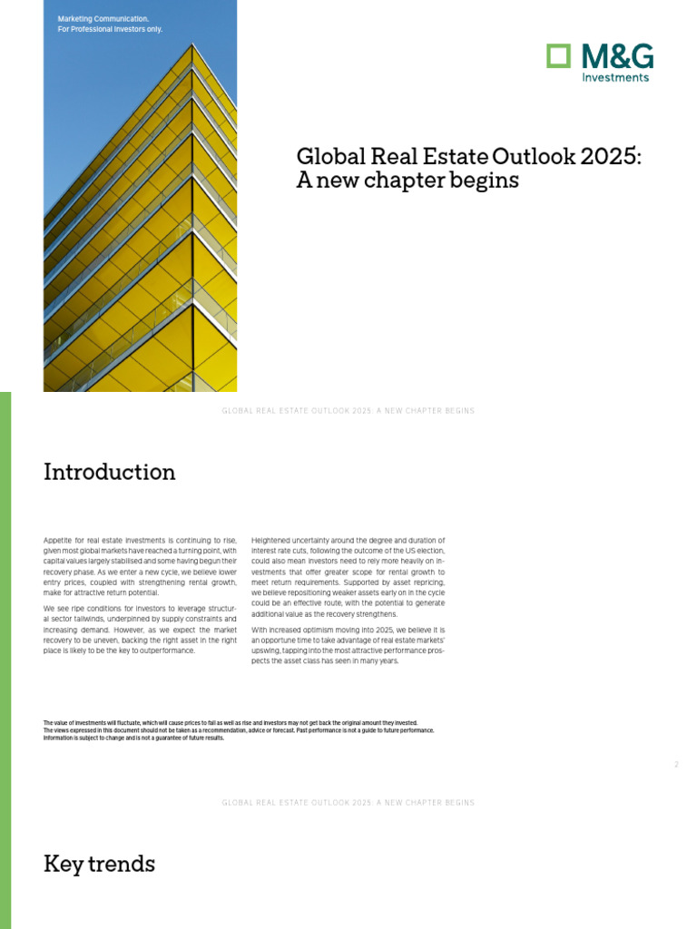 Global Real Estate Investment Trends 2025 | PDF | Inflation | Investing