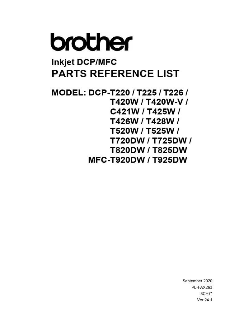 Inkjet DCP/MFC Parts Reference Guide | PDF | Office Equipment | Office Work