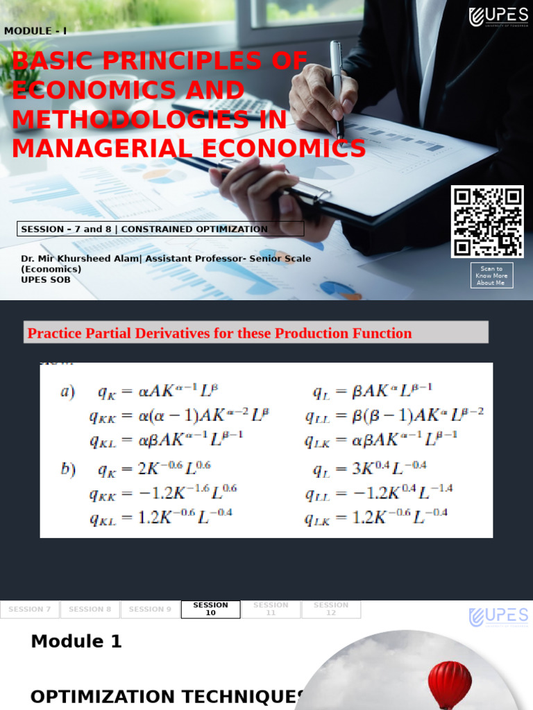 Constrained Optimization in Managerial Economics | PDF | Mathematical ...