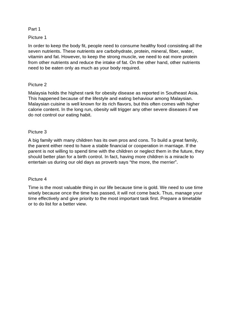 Writing Final Test Part 1 | PDF