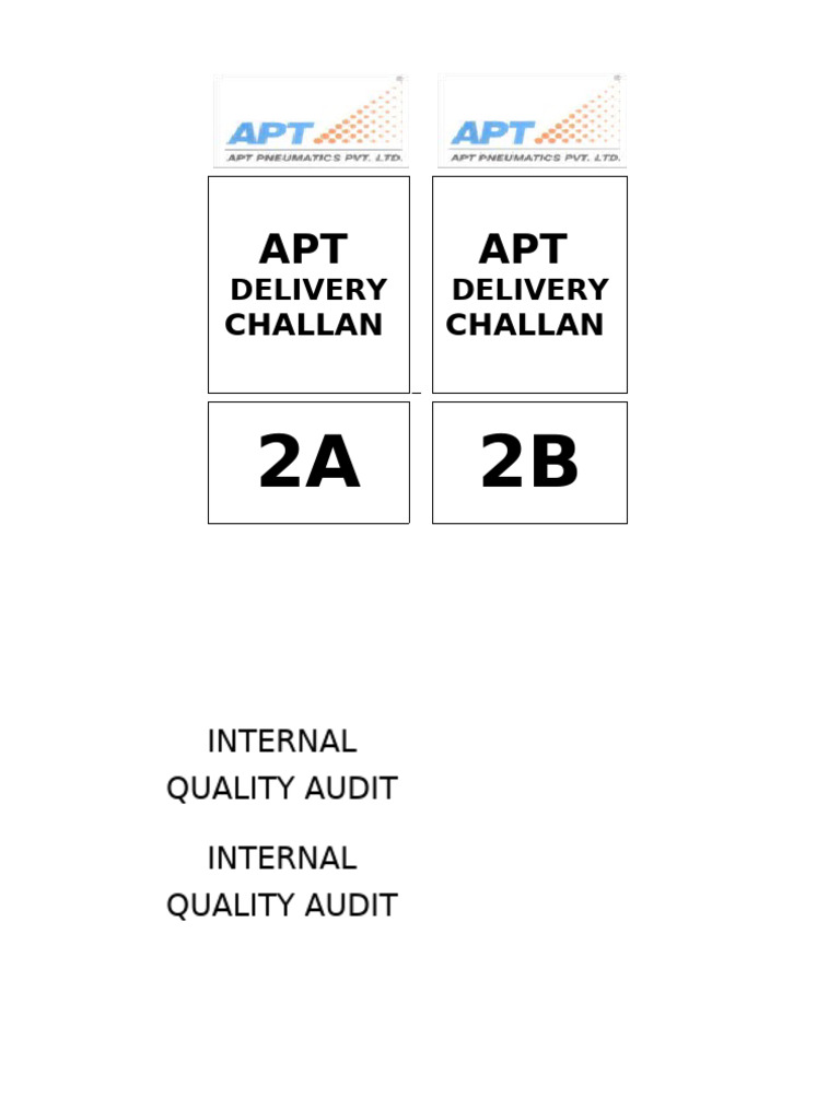 APT Delivery Challan and Audit Guide | PDF