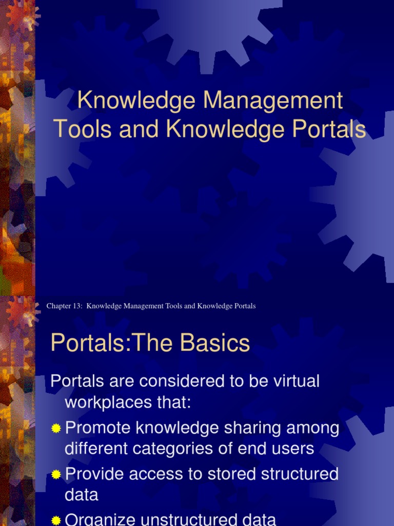 KM Tools and Portal | PDF | Knowledge Management | Collaboration