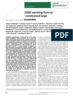 Broad Range of 2050 Warming From An Observation Ally Constrained Large Climate Model Ensemble