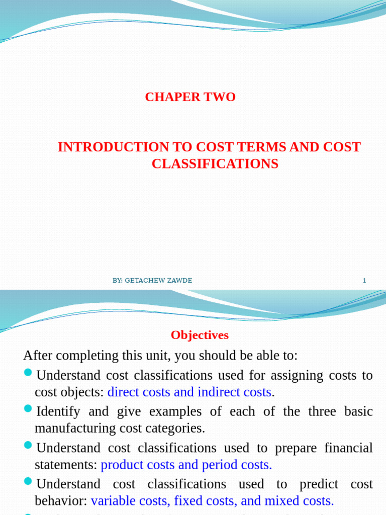 Cost and Management Accounting I Ch-II | PDF | Cost | Cost Of Goods Sold