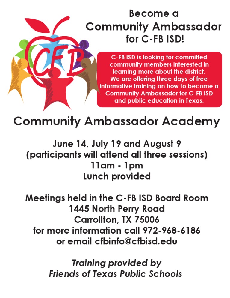 Community Ambassador Training for C-FB ISD | PDF