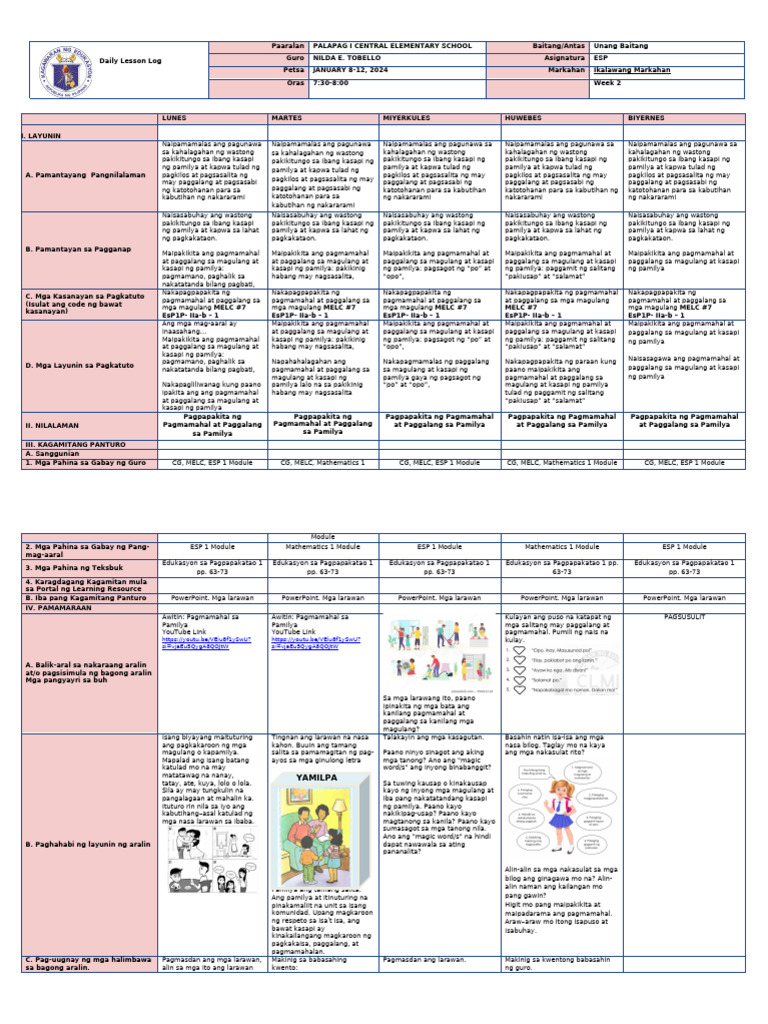 DLL w2 q2 Esp 1 | PDF