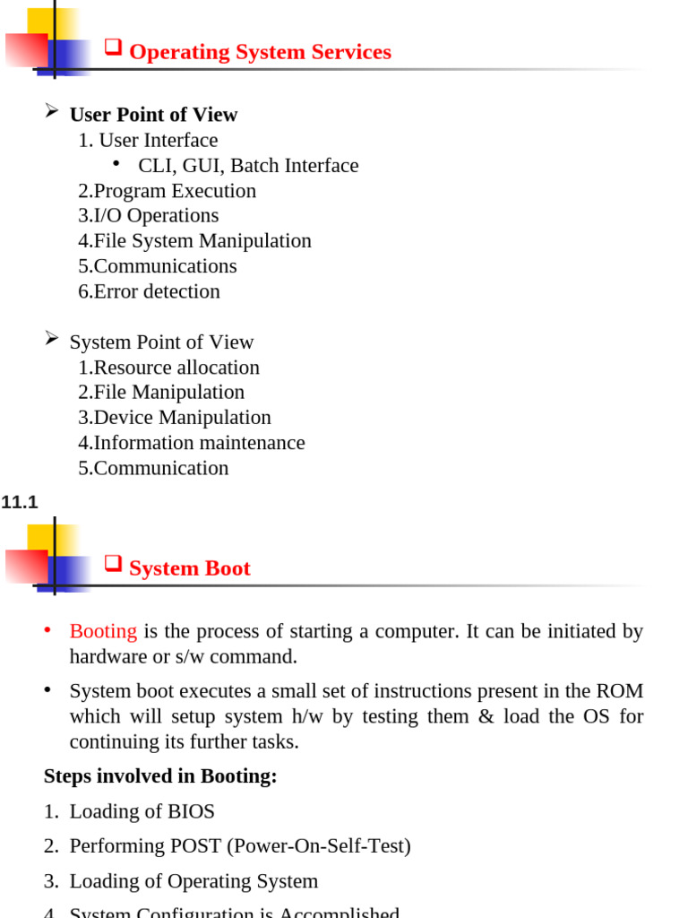 Unit 1 Operating System Services | PDF | Process (Computing ...