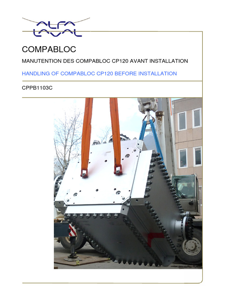 Manutention Compabloc CP120 Avant Installation | PDF