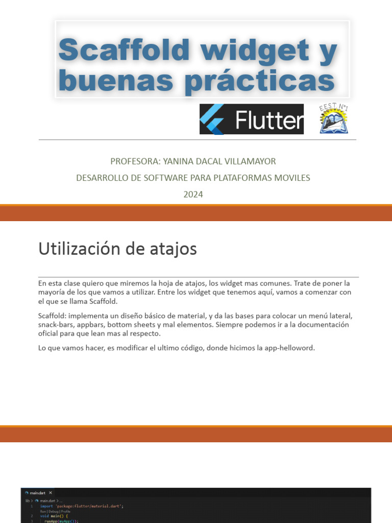 Scaffold Widget y Buenas Pr-Cticas | PDF