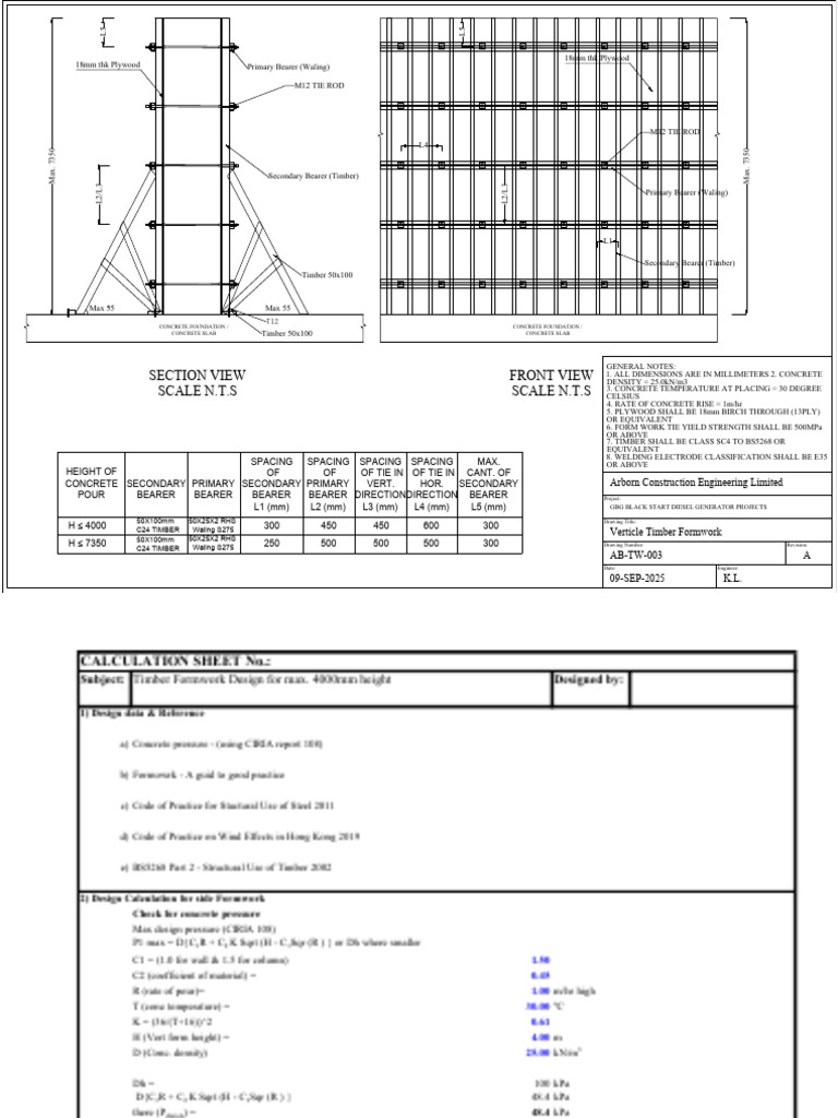 Timber Waling Design Specifications | PDF | Building Technology ...