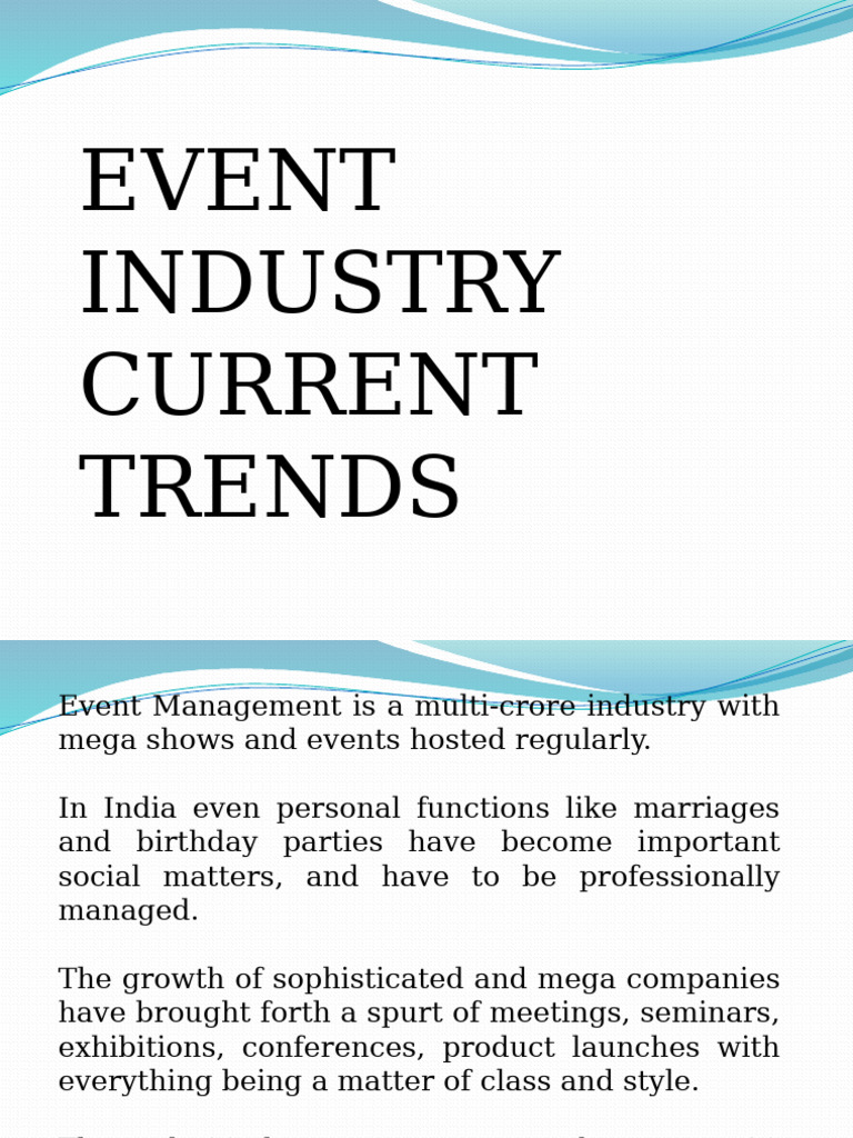 Current Trends in India's Event Industry | PDF | Sponsor (Commercial ...