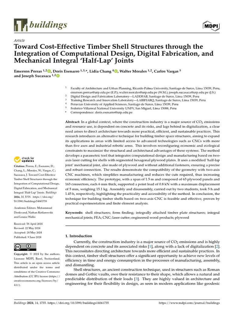 Cost-Effective Timber Shell Structures | PDF | Screw