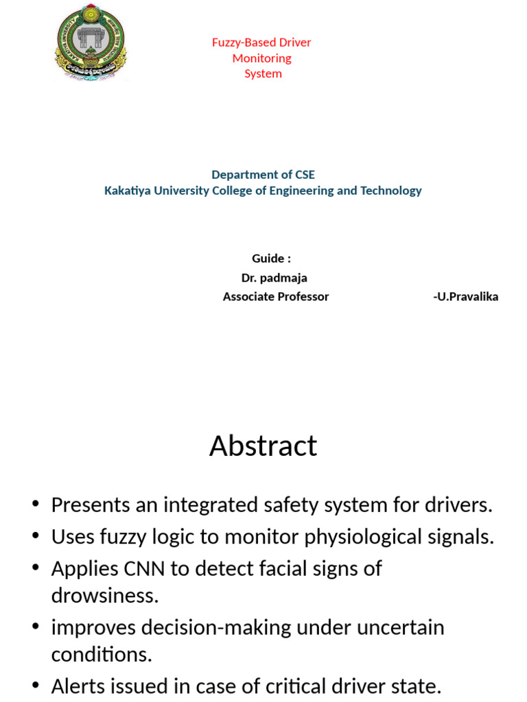 Fuzzy Based Driver Monitoring System | PDF | Fuzzy Logic | System