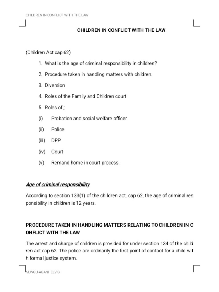 Children in Conflict With the Law....._phoenix | PDF