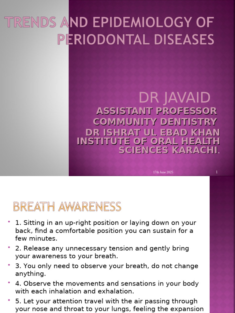 Trends and Epidemiology of Periodontal Disease | PDF | Periodontology ...