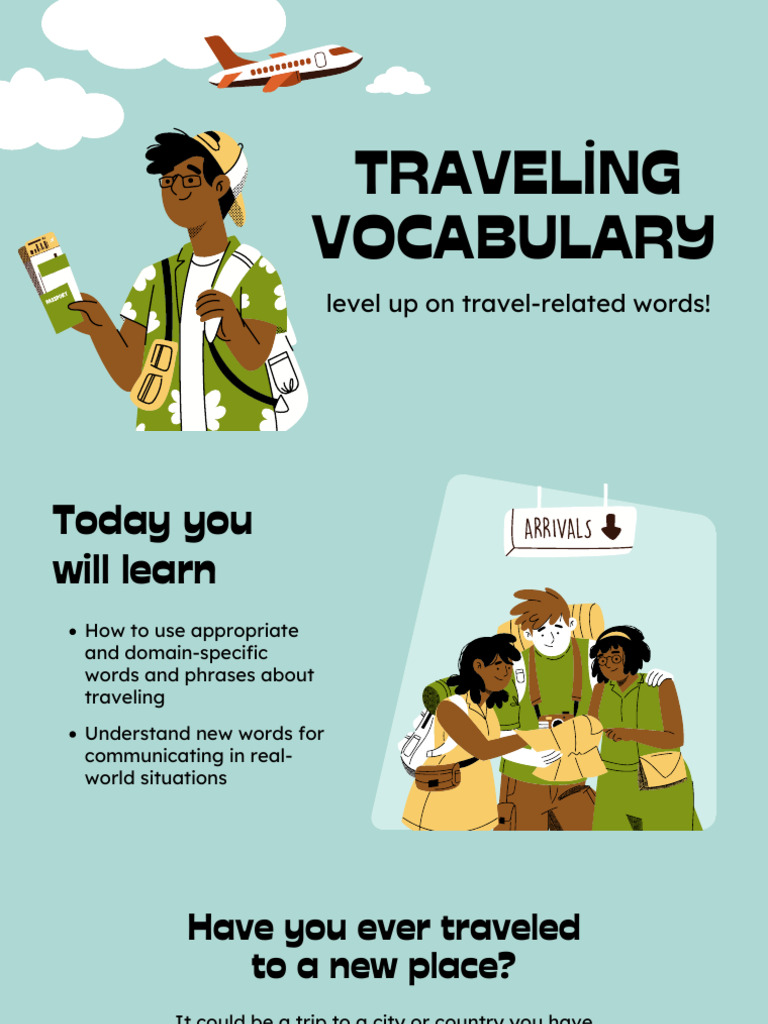 Travel Vocabulary for Effective Communication | PDF | Aviation | Transport