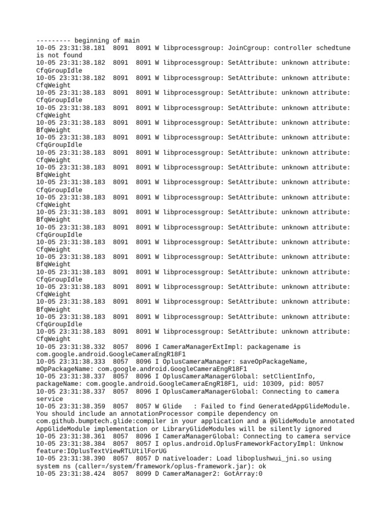 Android Camera Manager Logs Analysis | PDF | Computing | Computer ...