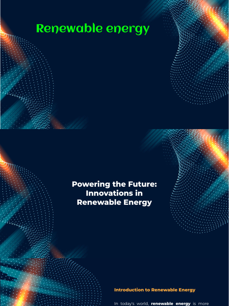 Slidesgo Powering The Future Innovations in Renewable Energy ...