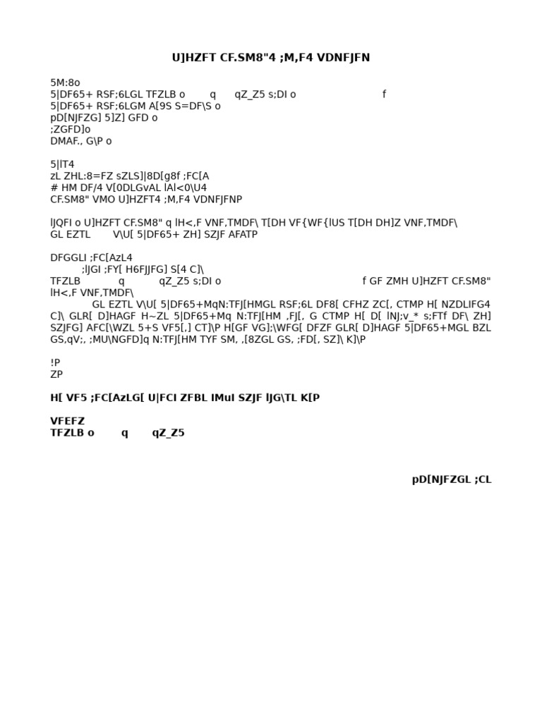 U]HZFT CF.SM8 Technical Overview | PDF