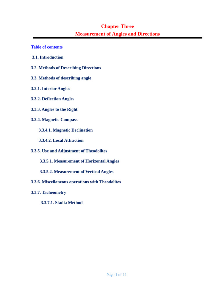 Measuring Angles and Directions in Surveying | PDF | Compass | Surveying