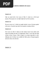 Detailed Comparison Between Various Version of Tally