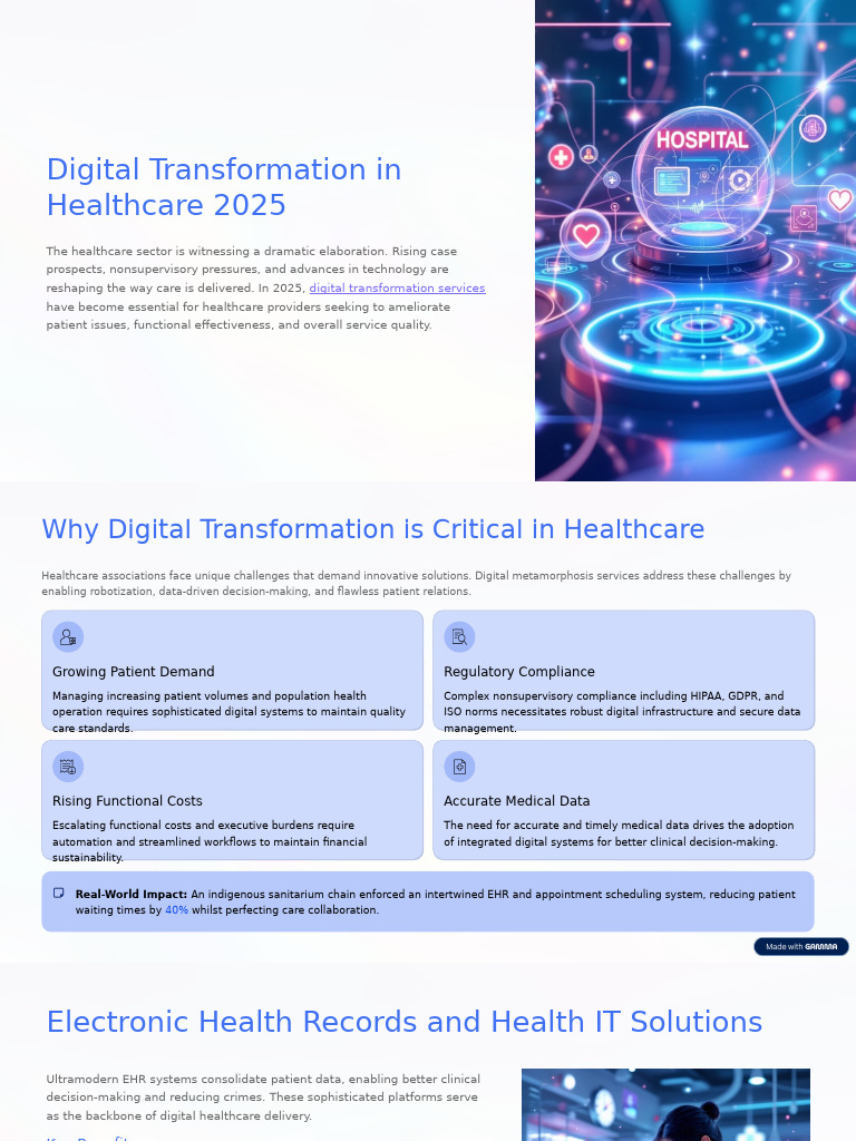 Digital Transformation in Healthcare 2025 | PDF | Electronic Health ...