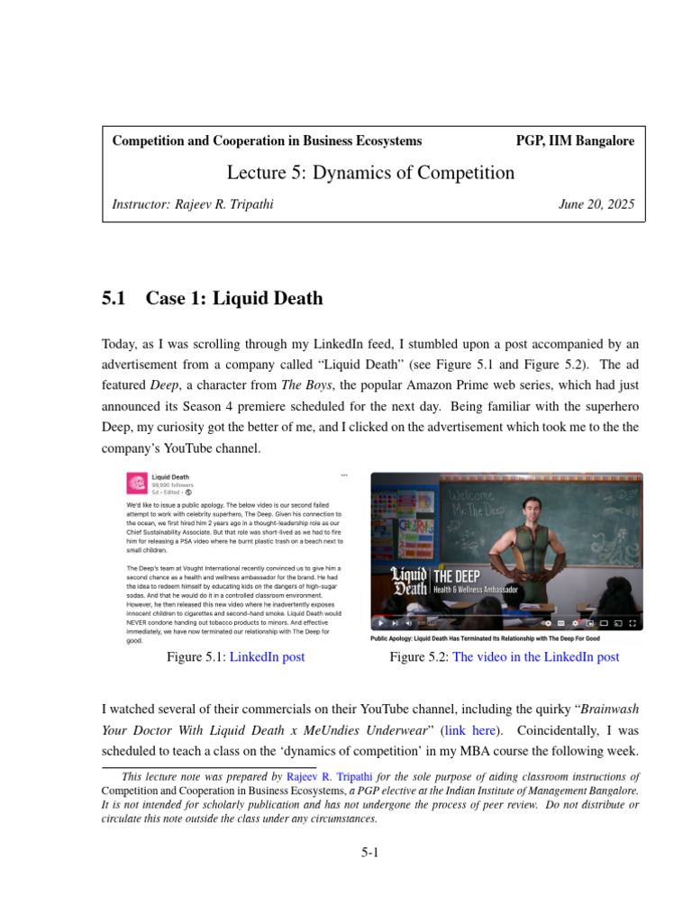 CCBE Lec Note 5 (Dynamics of Competition) | PDF | Tesla Model S ...