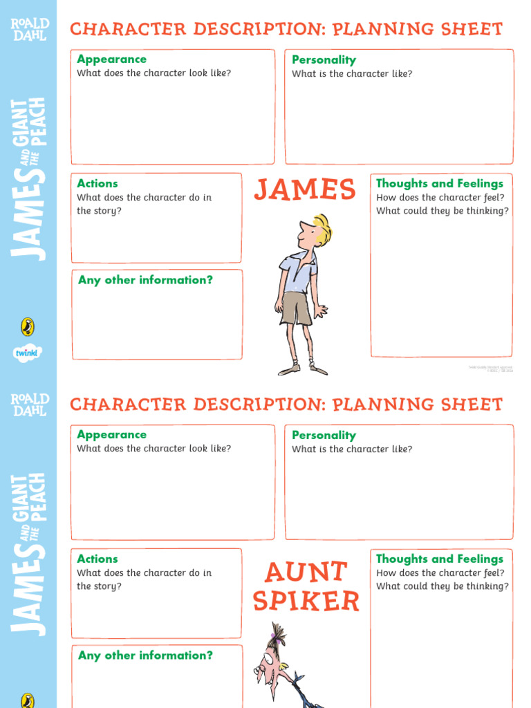 Character Descriptions for James' Story | PDF | Works Based On Novels ...