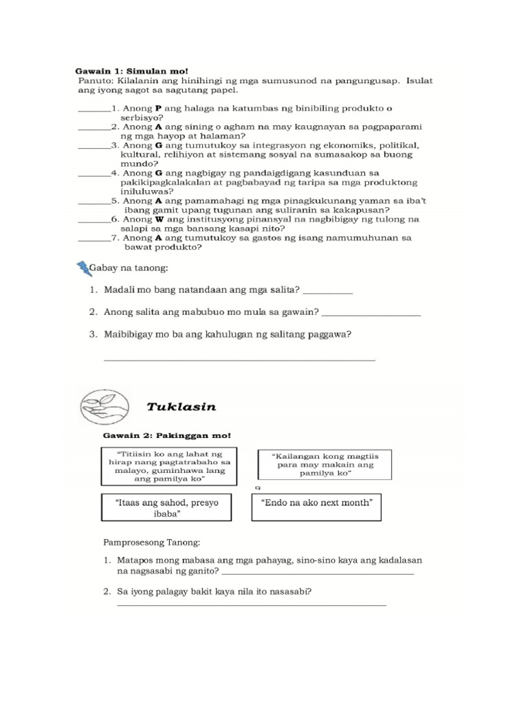 Module 2 Manggagawa AP 10 | PDF