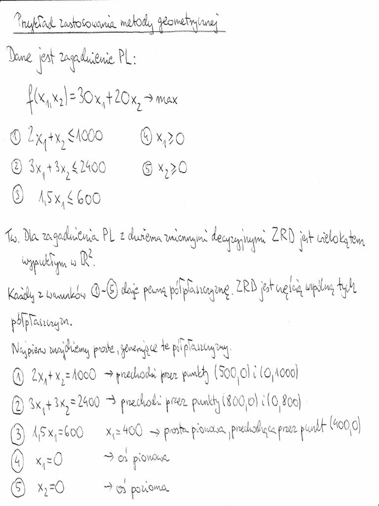02.przyklad Metody Geometrycznej | PDF