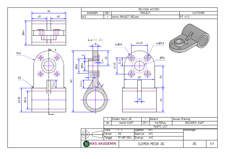 Parts List for JIG Machine Design | PDF