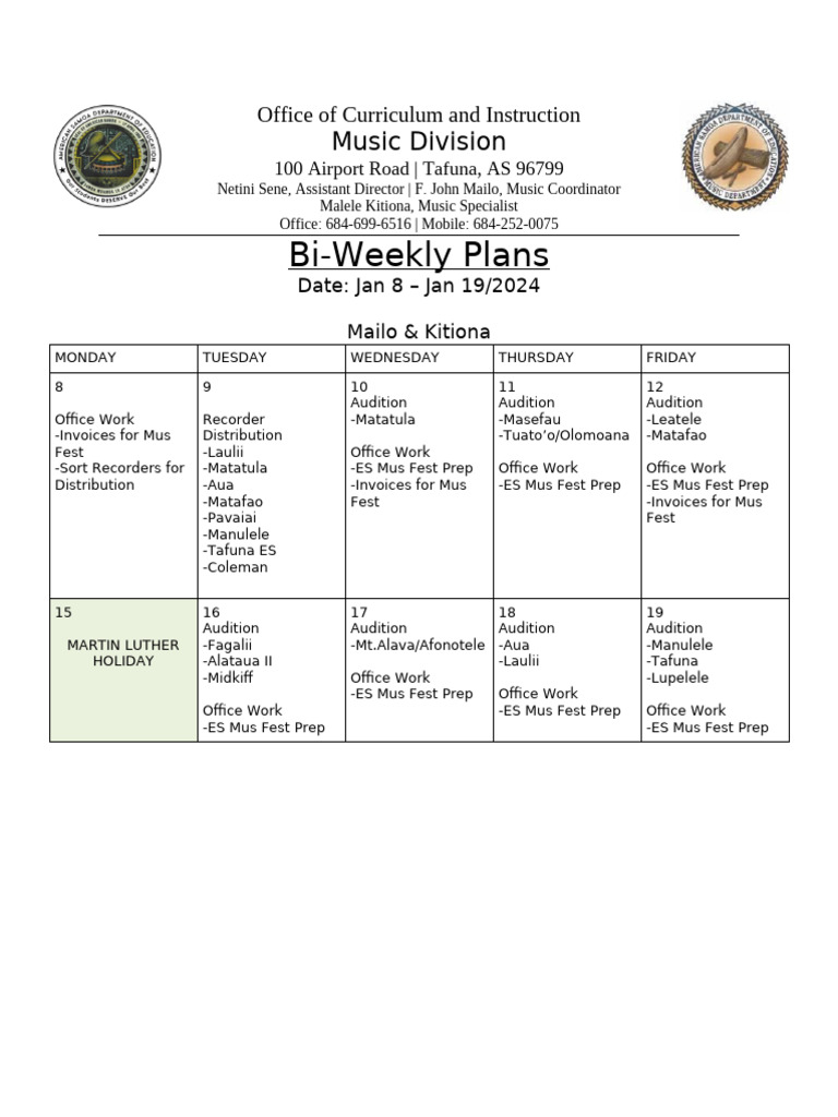 Biweekly Jan:8 - Jan:19 2024 | PDF