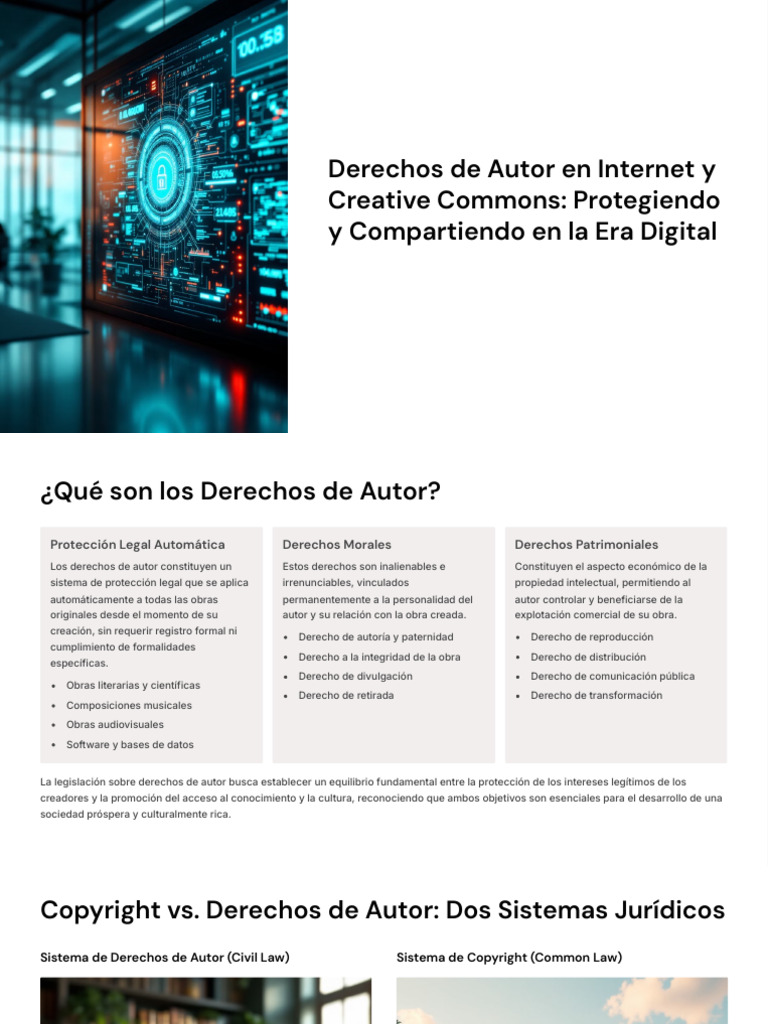 Derechos de Autor y Creative Commons Online | PDF | Creative Commons ...