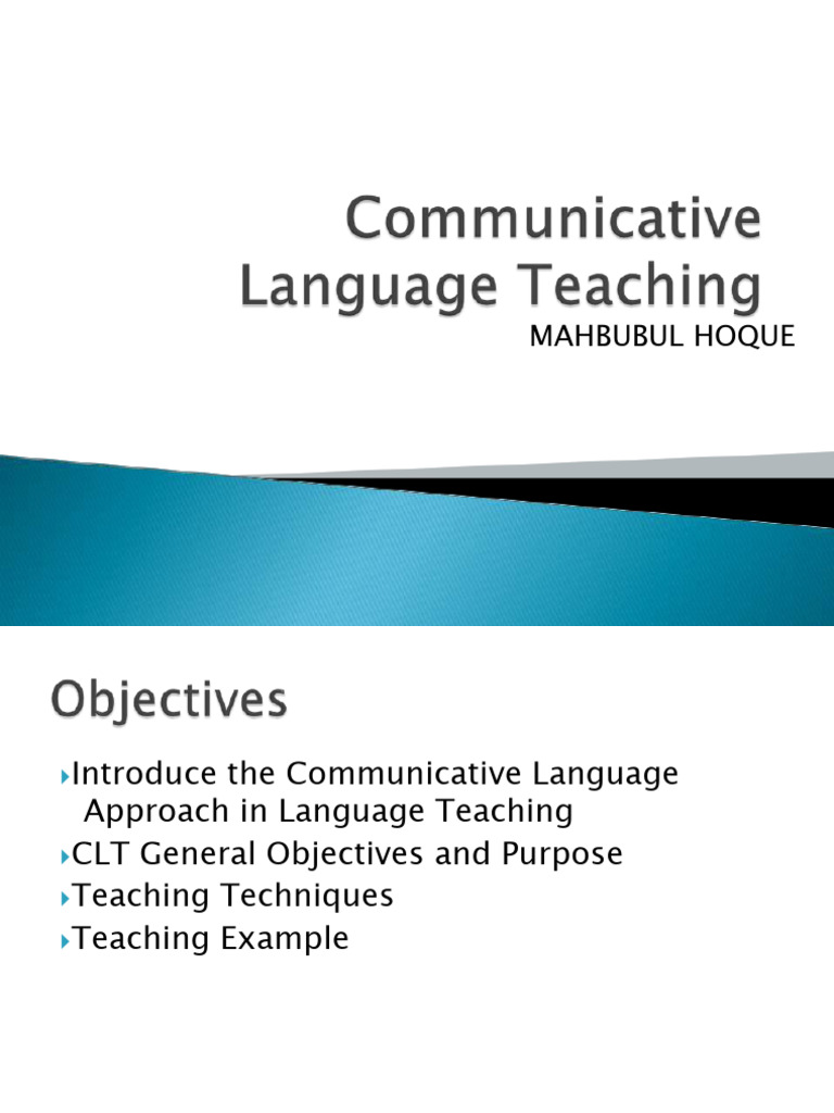 Communicative Language Teaching Overview | PDF | Language Education ...