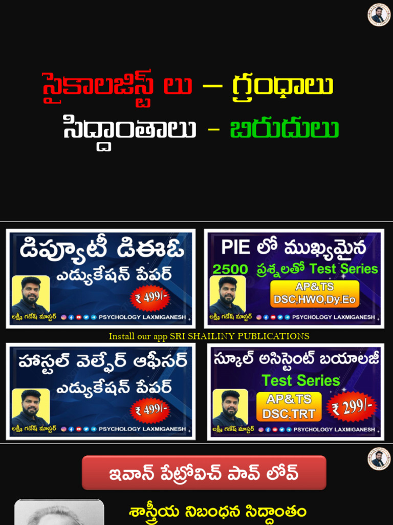 5 AP Tet DSC Sgt&Sa Psychology Bits Paper | PDF