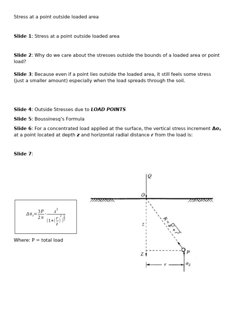 Stress at A Point Outside Loaded Area | PDF